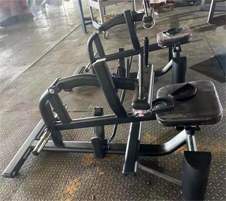 Máquina de elevação de bezerros sentada para treinamento de força das pernas com placa