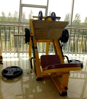Equipamento de ginástica de aço Máquina de prensagem de pernas de carregador médio para fitness interno
