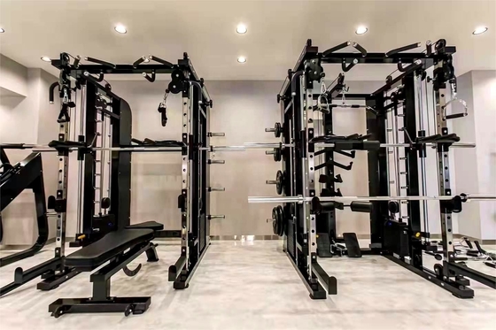 Máquina Smith comercial de todo-em-um para treinamento funcional de racks, carregada de alfinetes e chapas