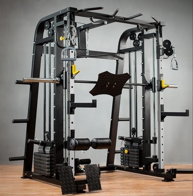Estação de treino de levantamento de peso multifunção com máquina Smith Unisex