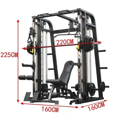 Equipamento de ginástica Treinamento de força Pressão de perna Pull Up Bar Máquina Smith comercial multifunção