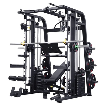 Equipamento de ginástica Treinamento de força Pressão de perna Pull Up Bar Máquina Smith comercial multifunção