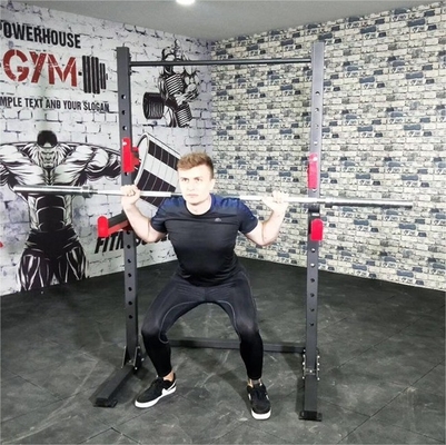 Equipamento de treino de ginástica em casa dobrável Banco de peso Barra de barraca Meia barra de agachamento para casa
