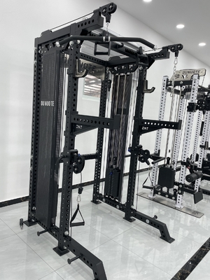 Salão de ginástica comercial multifunção Smith e Squat Rack com máquina de carga de peso