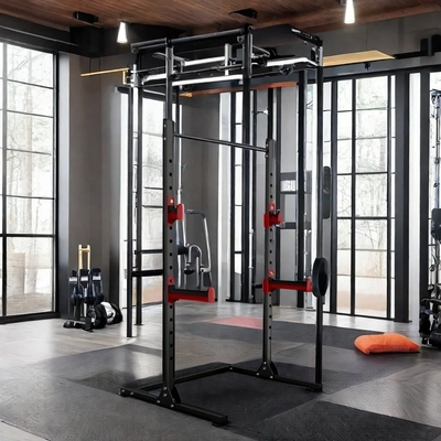 Estilo Cage Squat Rack Home Gym Trainer com banco de peso Barbell Bar e 1100 * 1300 * 2100