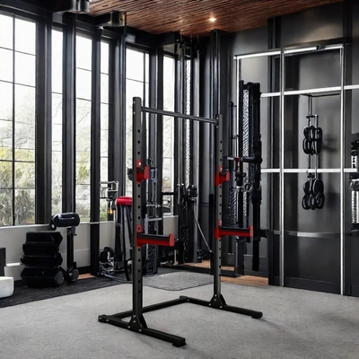 Estilo Cage Squat Rack Home Gym Trainer com banco de peso Barbell Bar e 1100 * 1300 * 2100