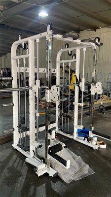 Estação multifuncional de treinamento esportivo unisex para peito, perna, press curl, agachamento, power rack