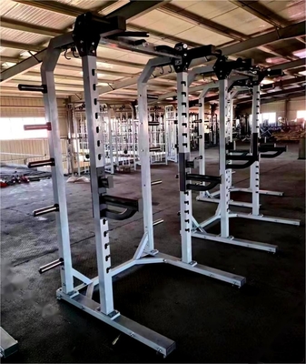 Meia Jaula Banco Prensa Smith Máquina Multifuncional Fitness Rack com função de halteres