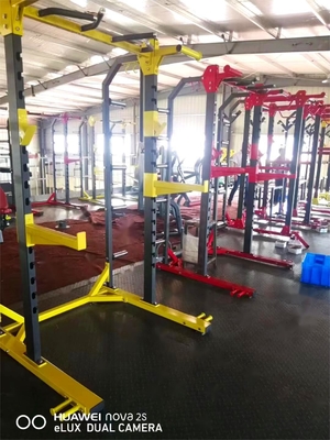 Meia Jaula Banco Prensa Smith Máquina Multifuncional Fitness Rack com função de halteres