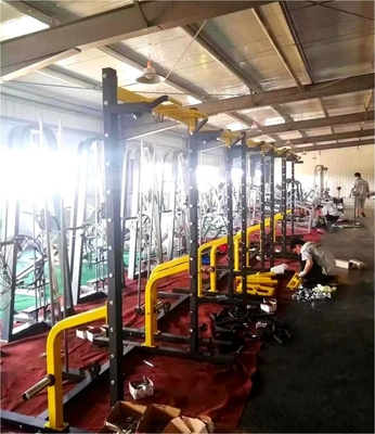 Caixa de energia do ginásio de fitness com placas de parachoques e estação de levantamento de peso 1370*1970*2200mm