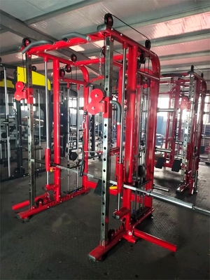 Equipamento de exercícios de fisiculturismo Cage Squat Rack com cabos multifunção Crossover