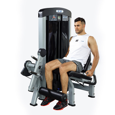 Equipamento de fitness ajustável de quadríceps de aço carregado com alfinetes, com extensão de perna, sentado, carregador médio