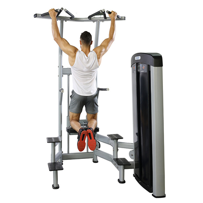 Exercício de fisiculturismo Equipamento de ginástica comercial com máquina de mergulho de queixo assistido