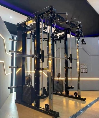 Máquina Smith multifuncional de treinamento de força com máquina de cruzamento de cabos de empilhamento de peso