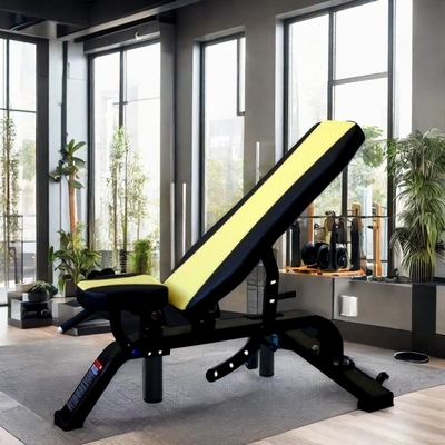 Equipamento de ginástica interior Prensa de banco de peso ajustável comercial com material metálico