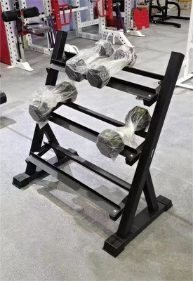 Unisex Trilayer Dumbbell Rack para treinamento de força em salas de estar e centros de fitness
