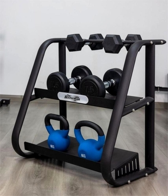 Construção do corpo Fitness Dobrável 2 Nível Dumbbell Rack Kettlebell Rack para equipamentos de ginástica