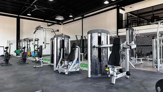 Equipamento de ginástica comercial Máquina de exercício de coxas externas carregada de alfinetes com assento ajustável