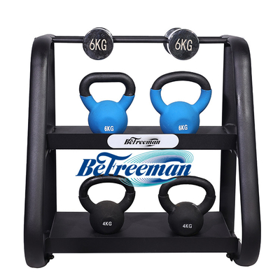 Cores personalizáveis Rack de halteres de três camadas para treinamento de força comercial