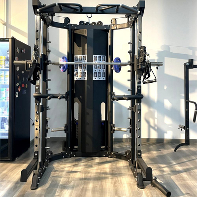 Equipamento de ginástica comercial Rack de máquinas Smith multifuncional com logotipo personalizado