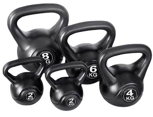 Kettlebell portátil para treinamento de peso livre corpo de exercício de fitness revestido de borracha