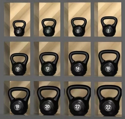 Kettlebell portátil para treinamento de peso livre corpo de exercício de fitness revestido de borracha