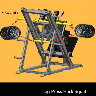 Medium Loader 2 em 1 Hack Squat e Leg Press Machine para treinamento de força comercial