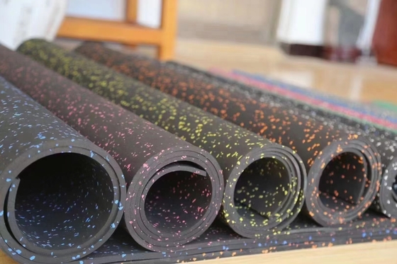 Acessórios de ginástica Tapete de piso de borracha rolante Tapete de borracha para piso personalizado de ginástica