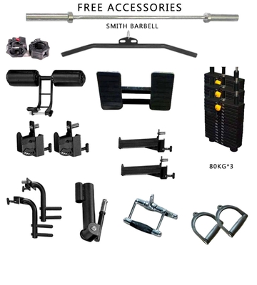 Equipamento de ginástica de capacidade 260 kg Smith Machine Acessórios para exercícios personalizados