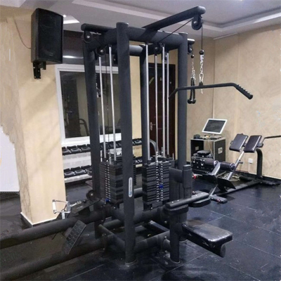 Gym Indoor Home 5 Station Multi Gym Power Rack Pull Up Machine com tubo de aço Q235