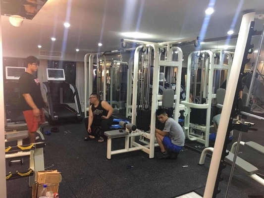 Gym Indoor Home 5 Station Multi Gym Power Rack Pull Up Machine com tubo de aço Q235