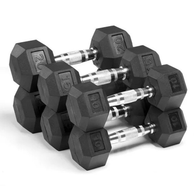 Ferro e borracha Multifunção Hex Dumbbell para opções de personalização de equipamentos de ginástica