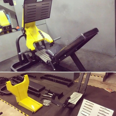 Logotipo personalizado Placa de aço carregada equipamento de fitness de ginásio 45 graus máquina de prensagem de pernas