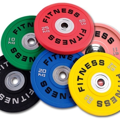 Equipamento de fitness de ginástica Placas de peso coloridas em cor de quadro selecionável opcional