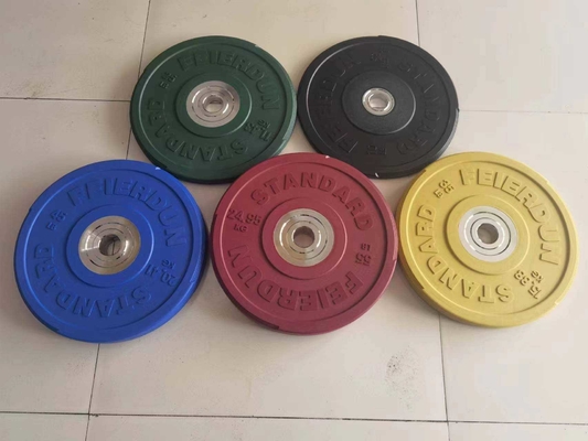 Equipamento de fitness de ginástica Placas de peso coloridas em cor de quadro selecionável opcional