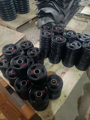 Equipamento de ginástica e fitness Treinamento com pesos grátis Placas de barras de peso para unisexo em preto