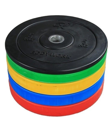 Equipamento de fitness comercial Placas de peso coloridas personalizadas para borracha de aço ferro