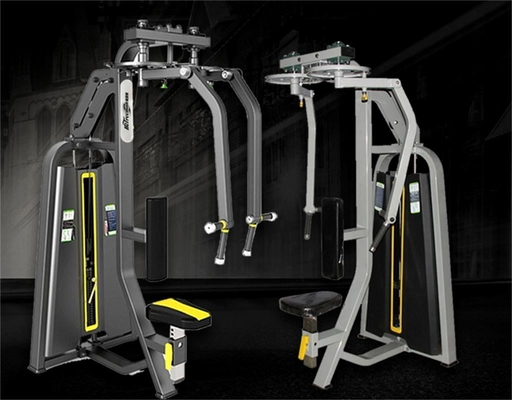 Máquina de empilhamento de pesos para pressão torácica e flechas peitorais em equipamentos de ginástica de treinamento de força
