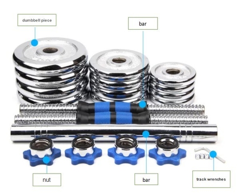 Opcional Cor Selecionável Conjunto de Dumbbell para Homens Equipamento de Fitness de Construção Corporal