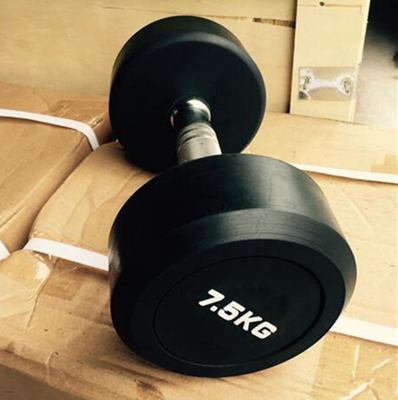 Equipamento de ginástica para levantamento de pesos sem aço Dumbbell Borracha revestida para Unisex 5-25kg