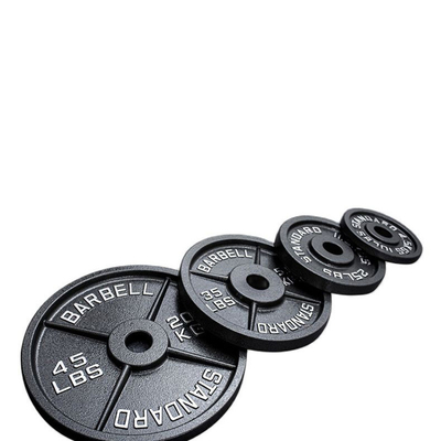Placa de levantamento de peso de ferro fundido de 5 kg 10 kg 20 kg 50 kg durável para uso comercial e doméstico
