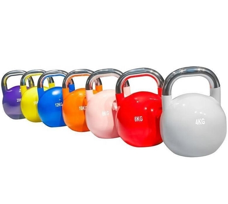 Competição Kettlebell para treino profissional Unisex em pó revestido de ferro fundido peso livre