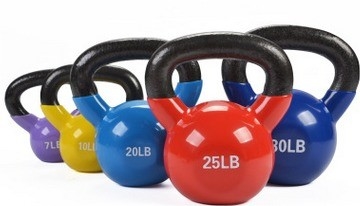 Competição Kettlebell para treino profissional Unisex em pó revestido de ferro fundido peso livre