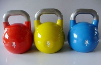 Kettlebell de ferro fundido revestido com pó colorido Um must-have para os entusiastas do fitness unisex