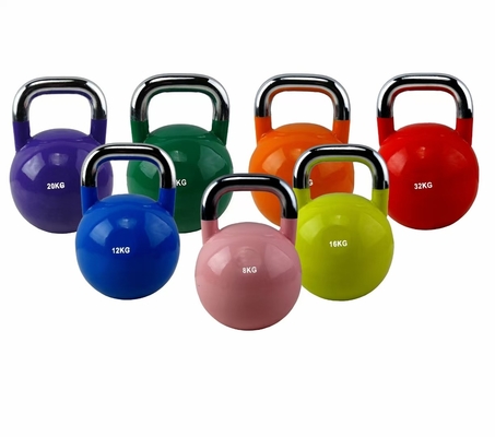 Ginásio Fitness Unisexo Colorido Pintado Ferro Fundido Kettlebells para Treinamento de Força