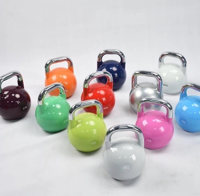 Ginásio Fitness Unisexo Colorido Pintado Ferro Fundido Kettlebells para Treinamento de Força