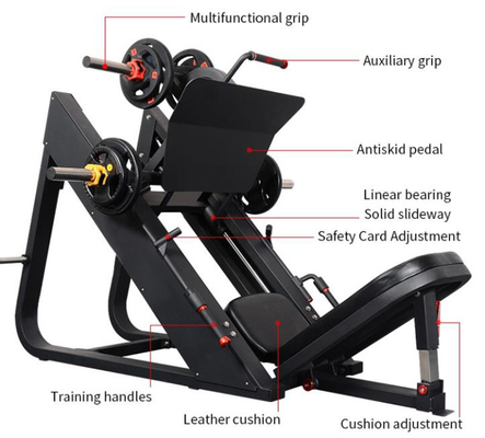 Opcional Selecionável Medium Loader Plate equipamento de fitness carregado 45 graus Press de perna