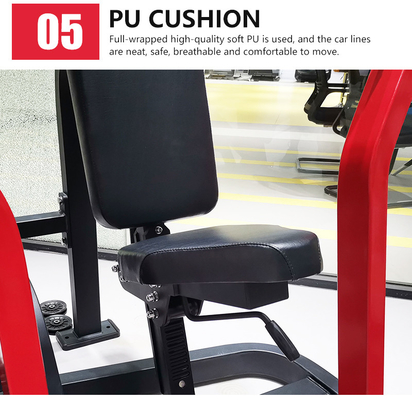 Equipamento de ginástica personalizado Pressão de peito sentado Função de treinamento de força Material de aço