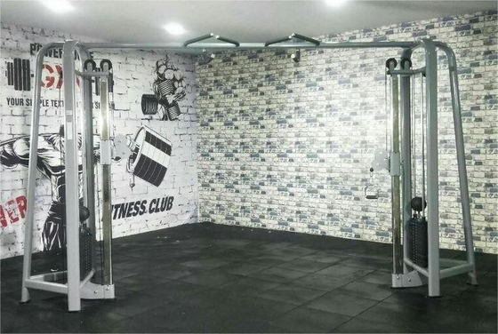 Máquina de treino multifuncional com barra de treinamento e cabos, com 80 kg*2 de peso