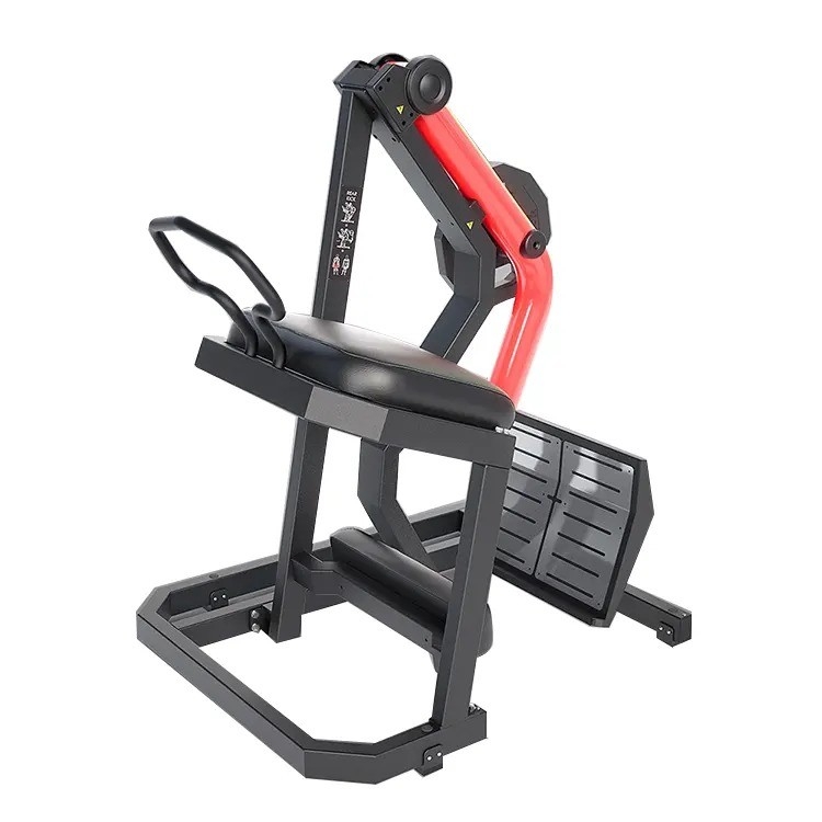 Máquina de remo com placa de aço para treino de força e treino muscular nas costas no ginásio